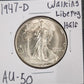 1947-D Walking Liberty Half AU-50 — Obverse