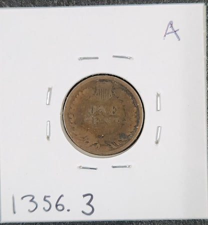1881 Indian Head Cent AG-3 1356.3-A — Reverse