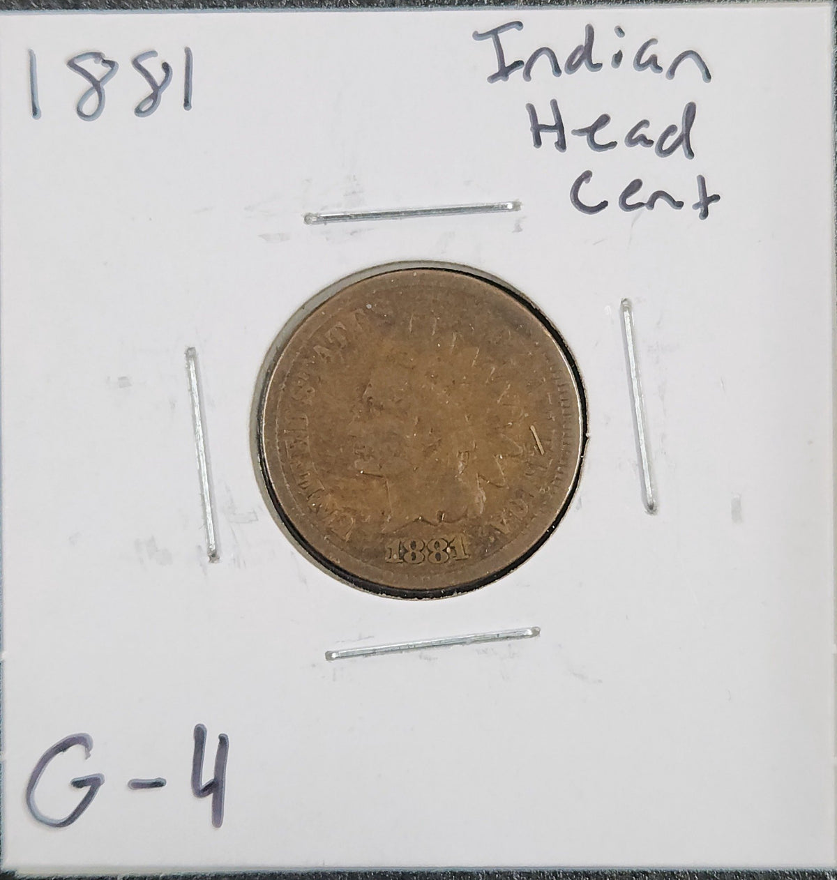 1881 Indian Head Cent G-4 1356.4-A — Obverse