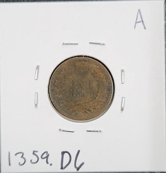 1882 Indian Head Cent GOOD 1359.D6-A — Reverse