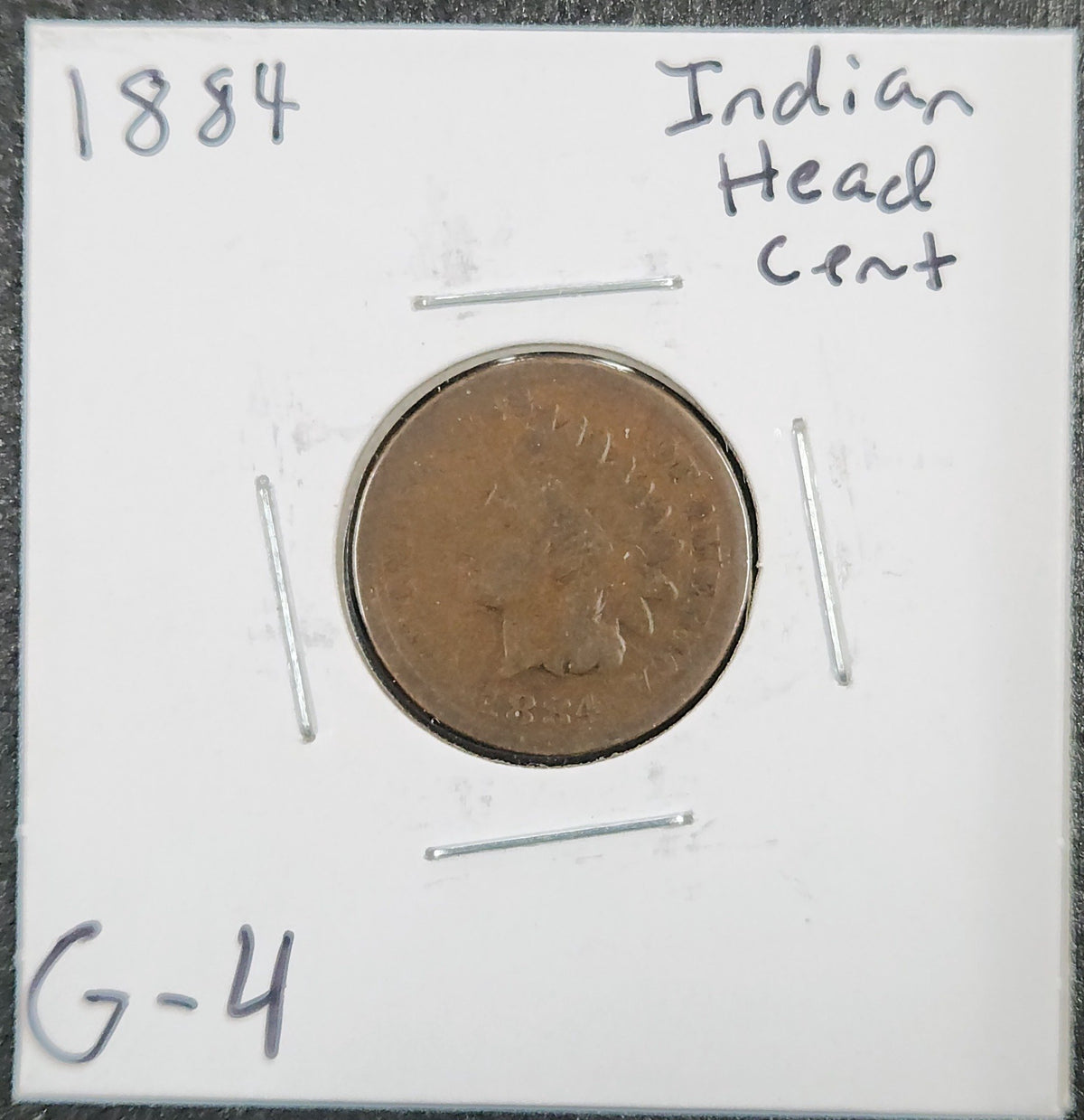 1884 Indian Head Cent G-4 1365.4-A — Obverse