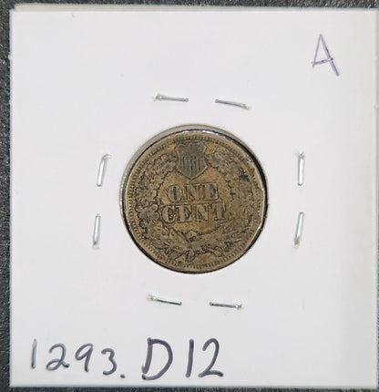 1862 Indian Head Cent FINE 1293.D12-A — Reverse