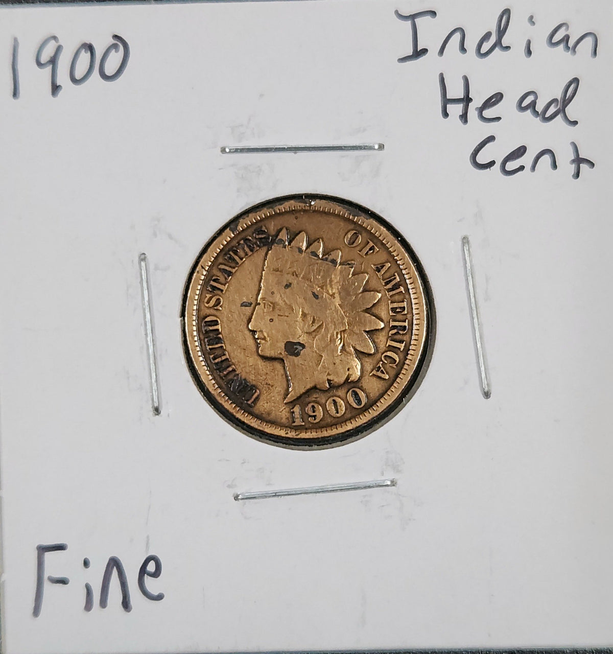 1900 Indian Head Cent Fine 1422.D12 1422.D12-B — Obverse