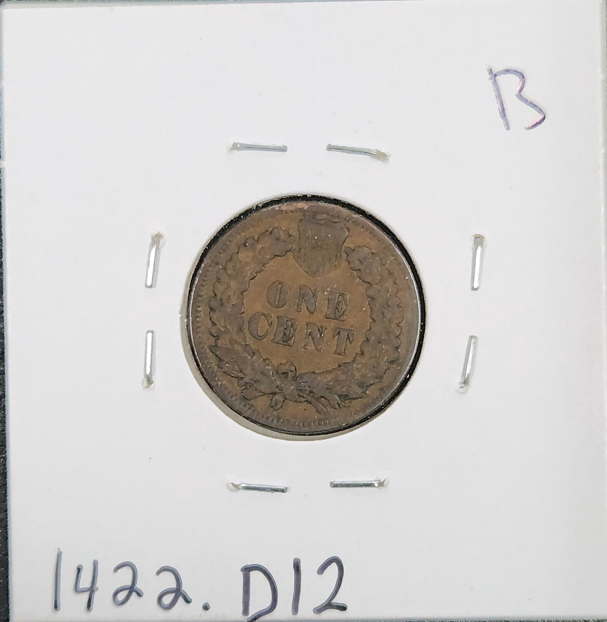 1900 Indian Head Cent Fine 1422.D12 1422.D12-B — Reverse