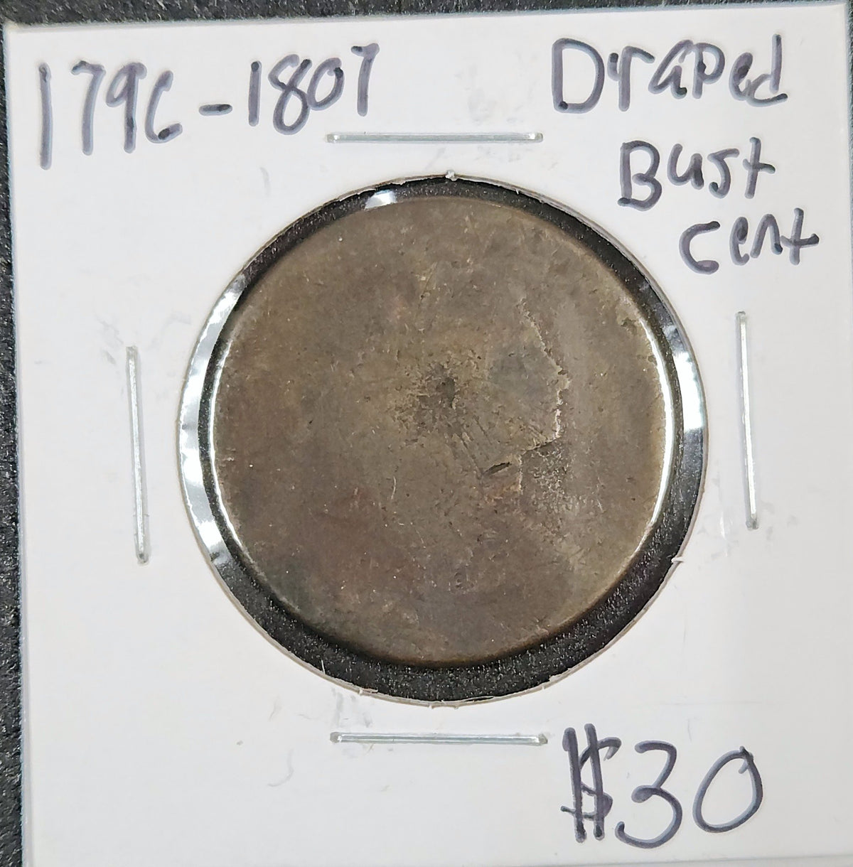 1796-1807 Draped Bust Cent R9FH — Obverse