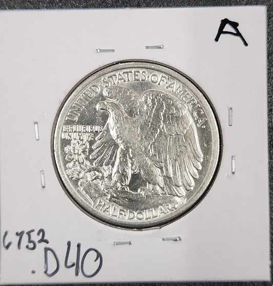 1941-S Walking Liberty Half XF — Reverse