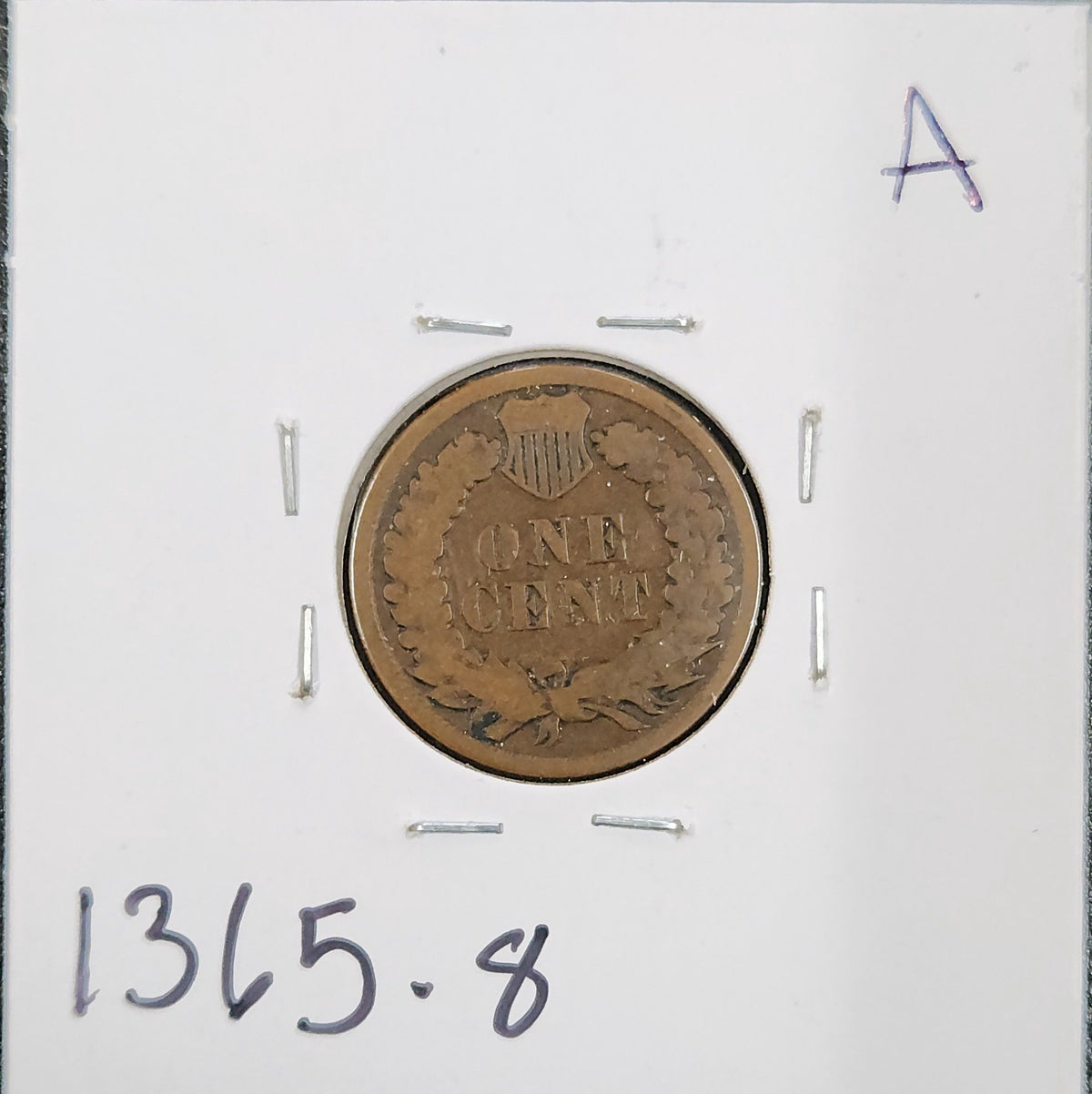 1884 Indian Head Cent VG-8 1365.8-A — Reverse