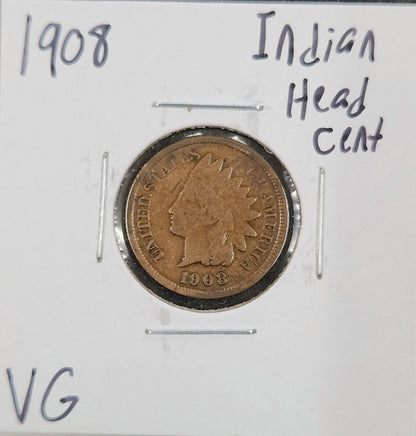 1908 Indian Head Cent VG 1446.D8-A — Obverse