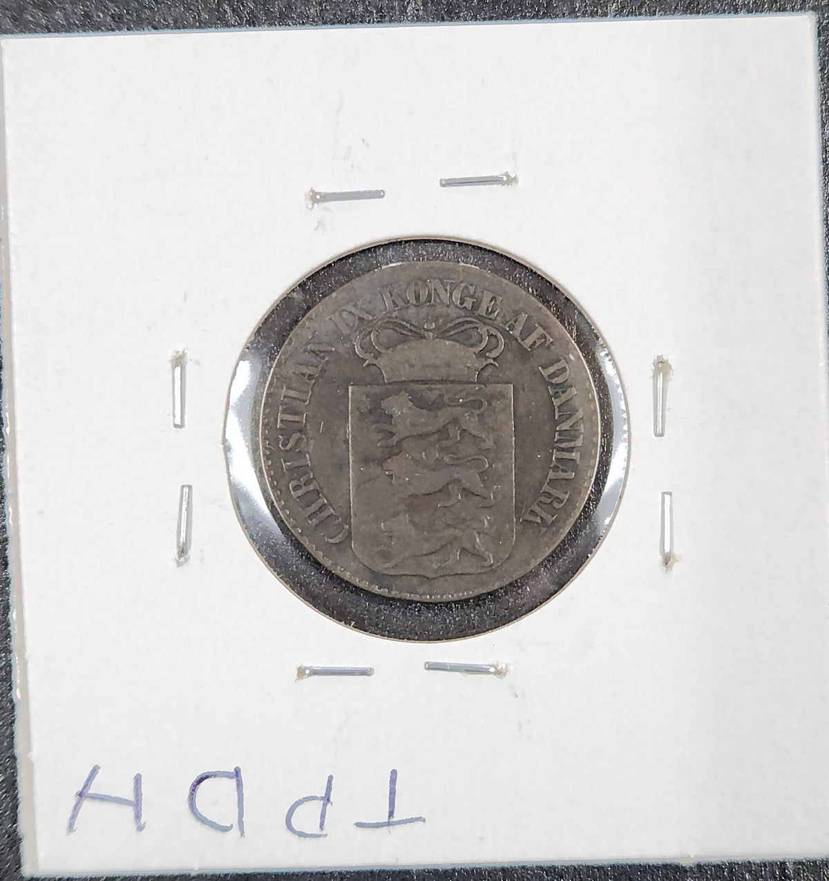 1878 1 Cent Christian IX KM#68 TPDH — Reverse