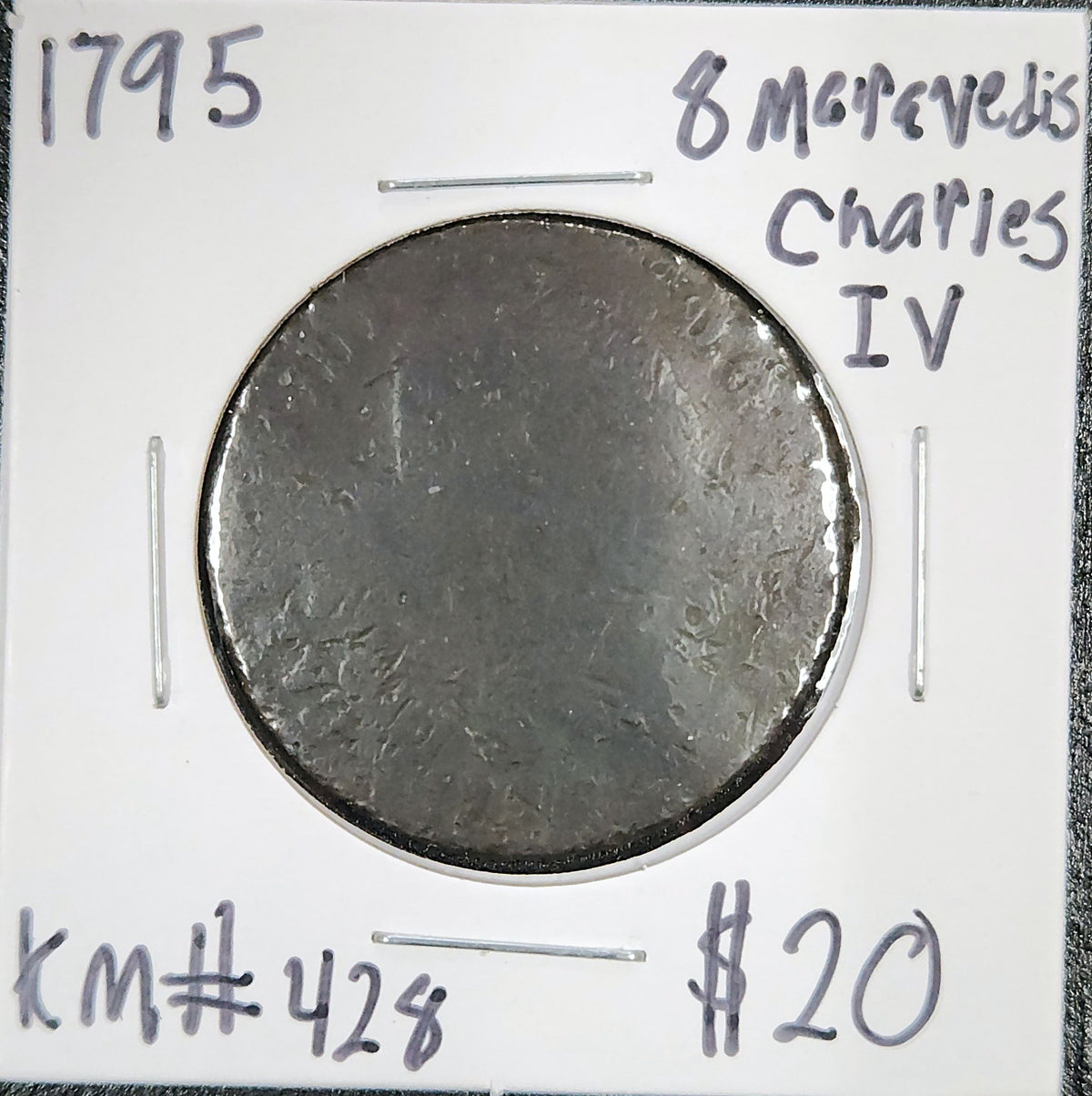 1795 8 Maravedis Charles IV KM#428 MGFV — Obverse