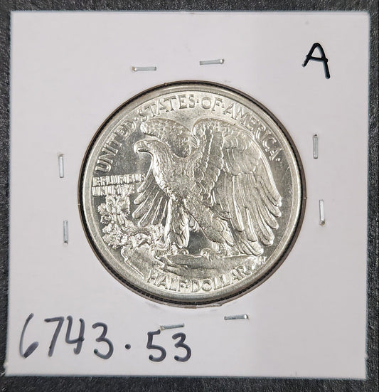 1941 Walking Liberty Half AU-53 — Reverse