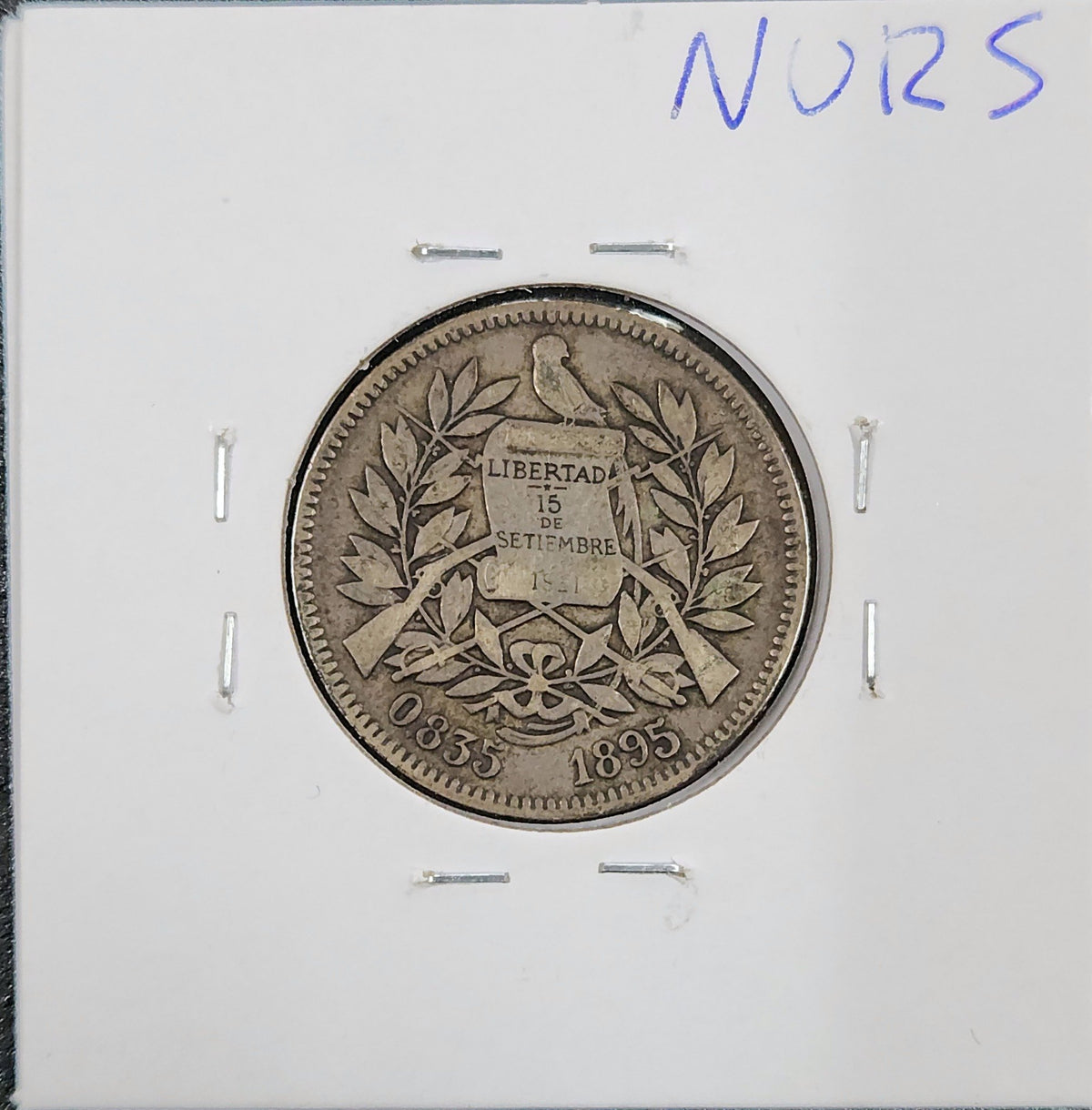 1895 2 Reale Guatemala KM#167 NURS — Reverse