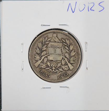 1895 2 Reale Guatemala KM#167 NURS — Reverse