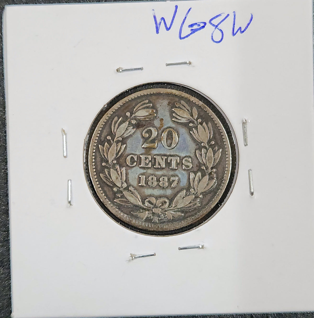 1887 20 Centavos KM#7 WG8W — Reverse