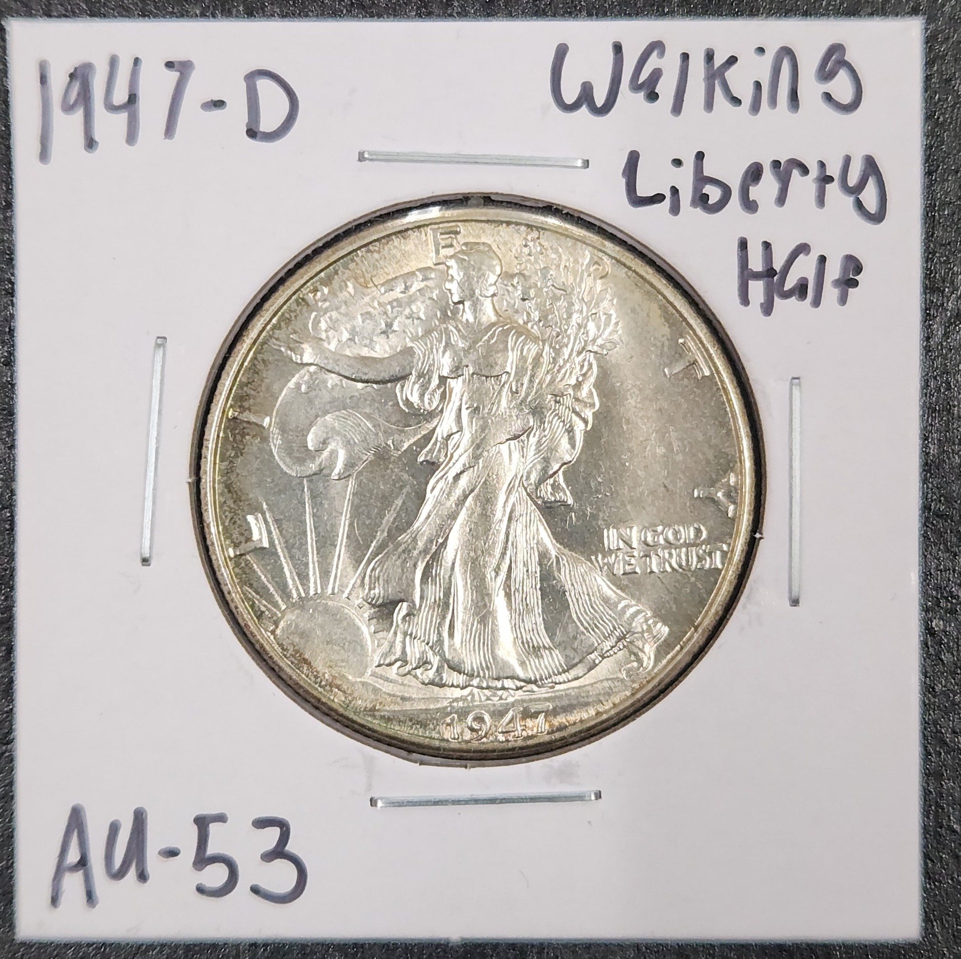 1947-D Walking Liberty Half AU-53 — Obverse
