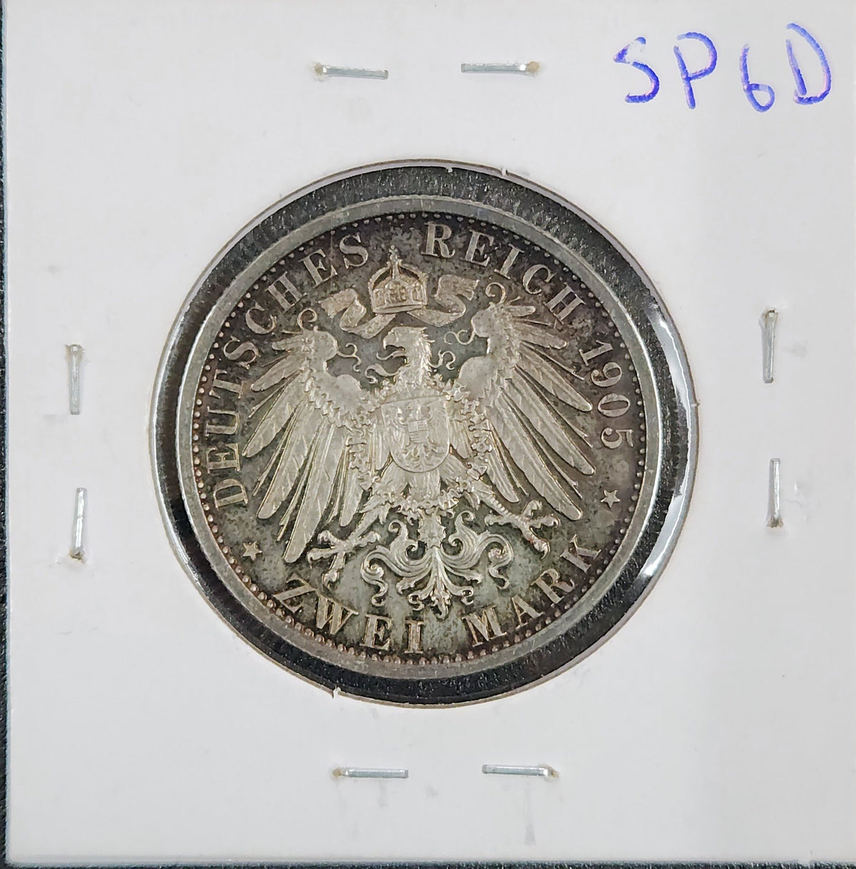 1905 A Germany Schwarzburg 2 Marks KM#152 SP6D — Reverse