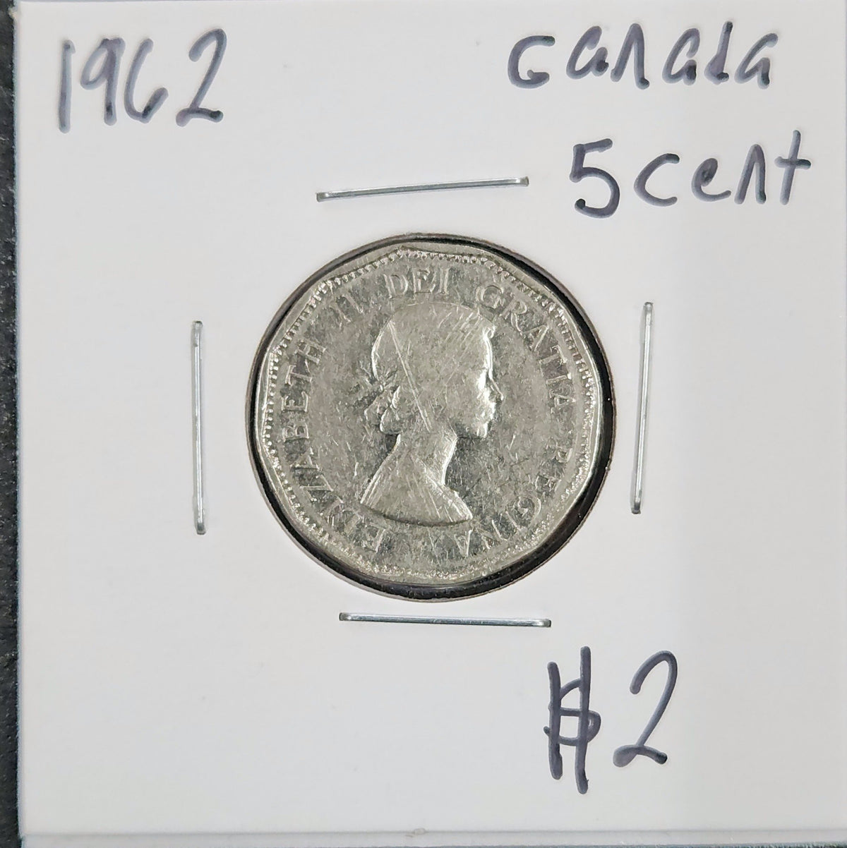 1962 Canada 5 Cent 45MR — Obverse