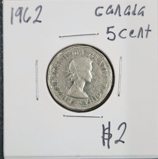 1962 Canada 5 Cent 45MR — Obverse