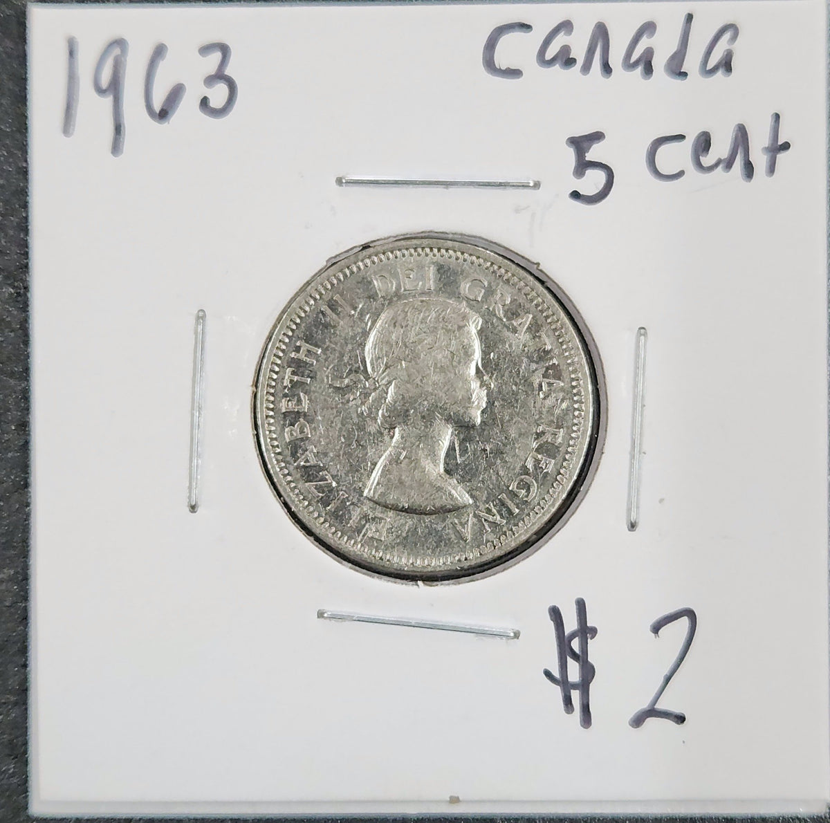 1963 Canada 5 Cent 95GG — Obverse