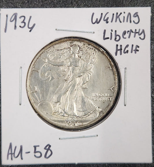 1936 Walking Liberty Half AU-58 — Obverse