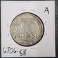 1936 Walking Liberty Half AU-58 — Reverse