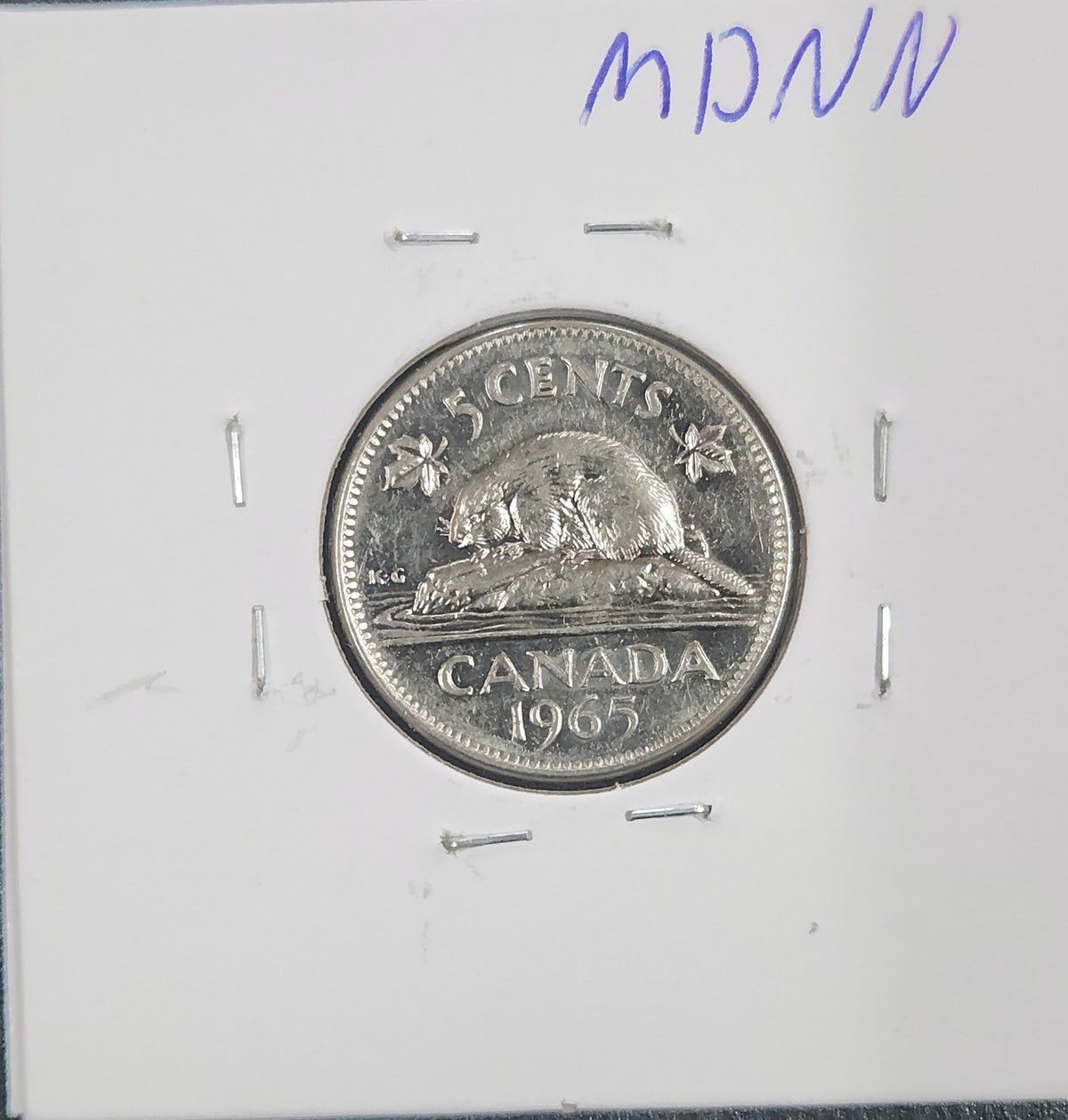 1965 Canada 5 Cent KM#60.1 MDNN — Reverse