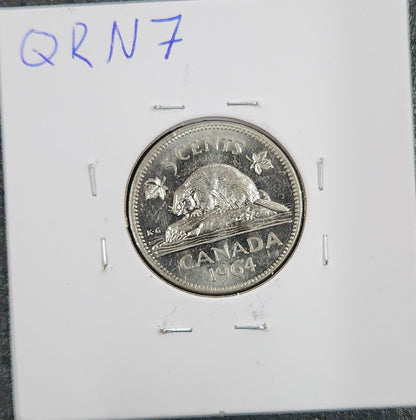 1964 Canada 5 Cent QRN7 — Reverse
