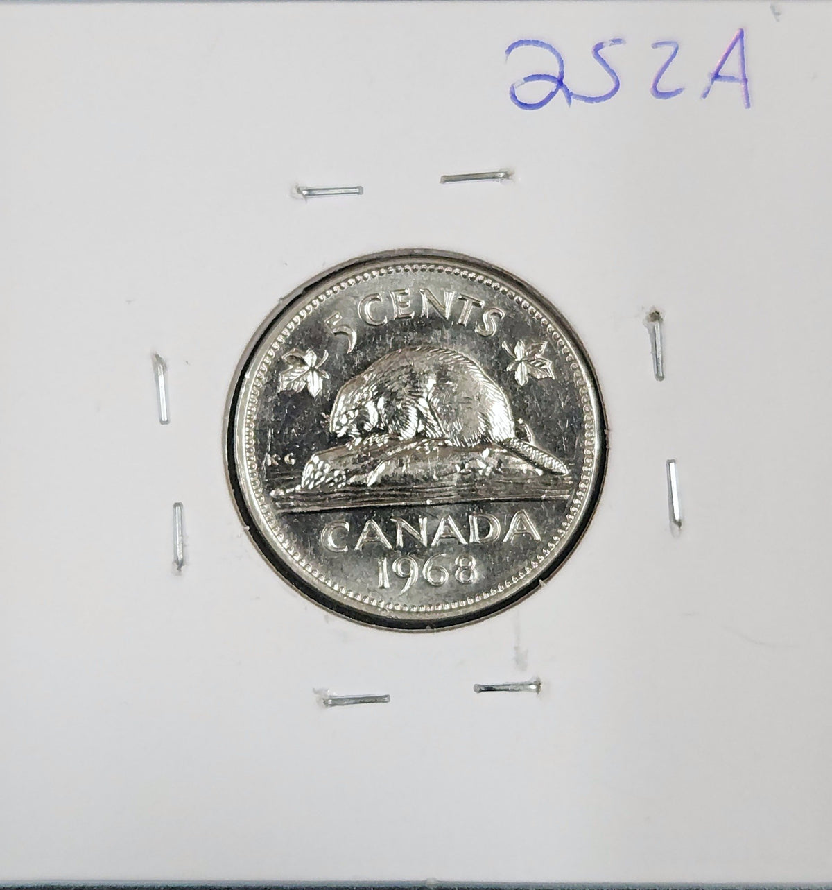 1968 Canada 5 Cent Km#60.1 2SZA — Reverse