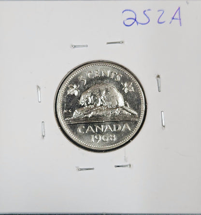 1968 Canada 5 Cent Km#60.1 2SZA — Reverse