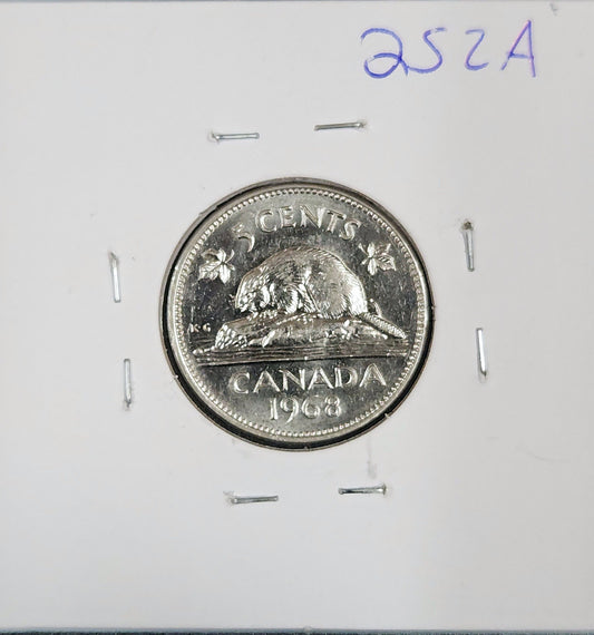1968 Canada 5 Cent Km#60.1 2SZA — Reverse