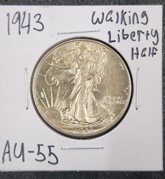 1943 Walking Liberty Half AU-55  — Obverse