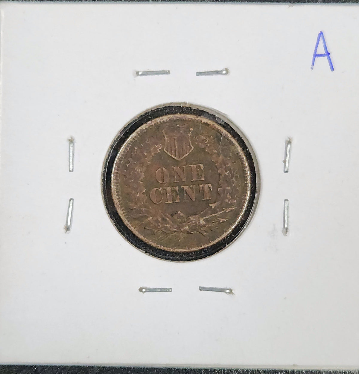 1860 Pointed Bust Indian Head Cent VF-20 1290.20-A — Reverse