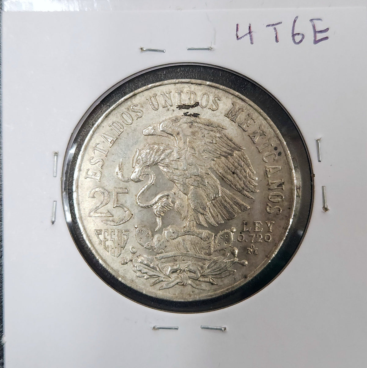 1968 25 Pesos Olympic Games KM#479.1 4T6E — Reverse