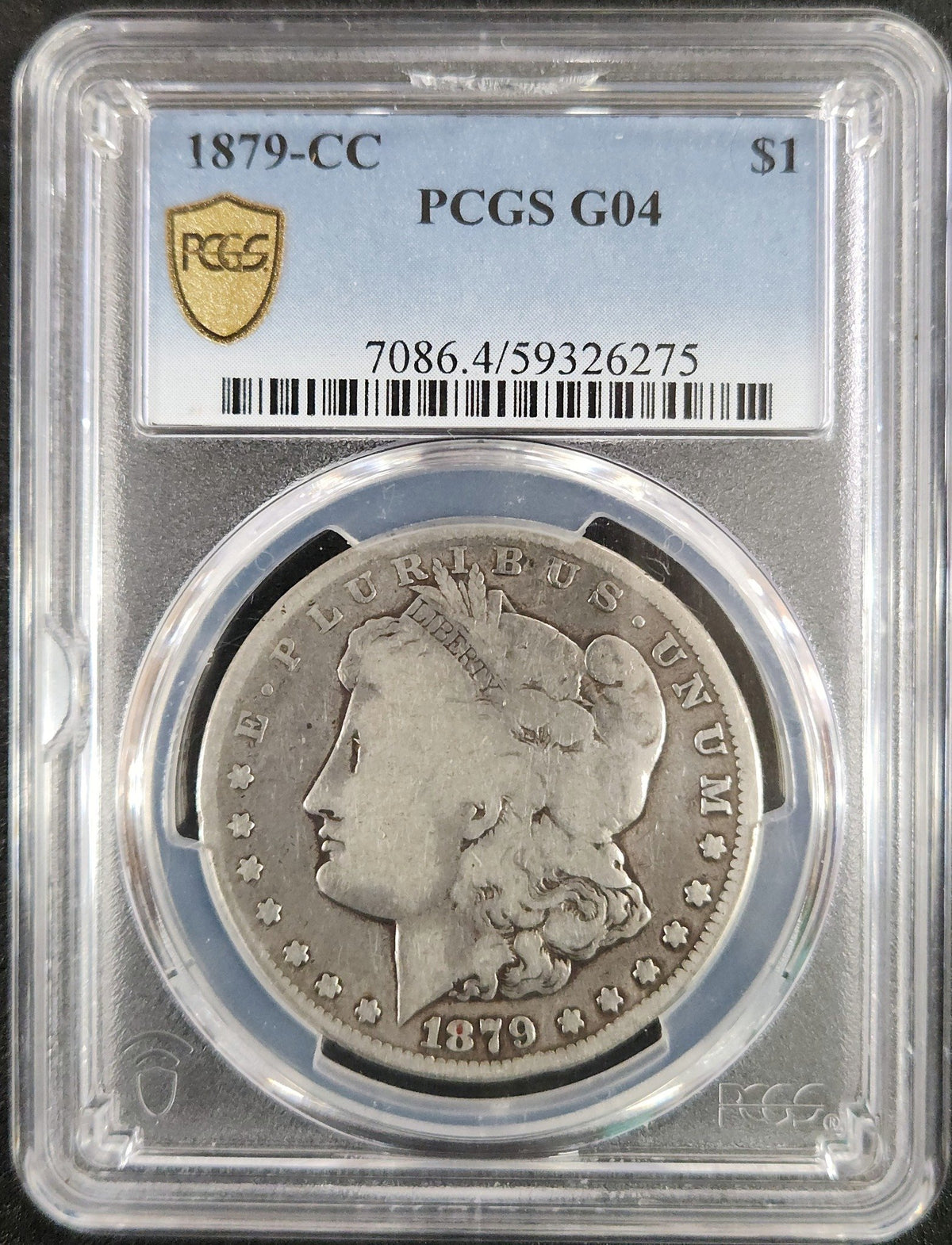 1879-Cc G4 Morgan Dollar Carson City PCGS 7450.4-1000070860004059326275 — Obverse