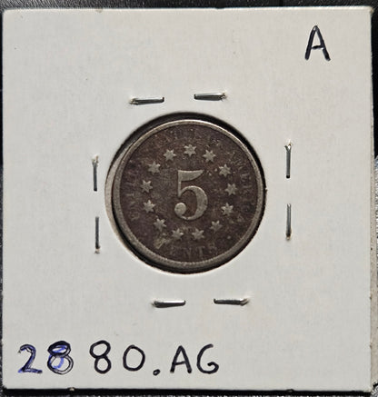 1875 Shield Nickel AG 2880.AG-A
