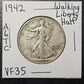 1942 Walking Liberty Half Dollar Very Fine A6TC