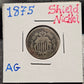 1875 Shield Nickel AG 2880.AG-A