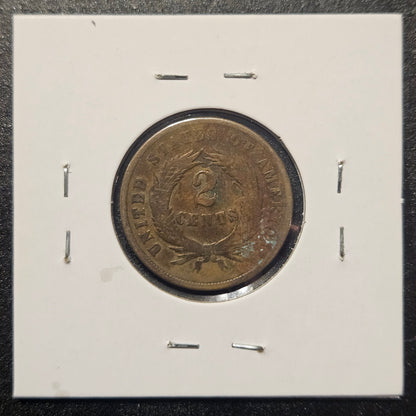 1864 2-Cent Piece Large Motto Very Good A6TK