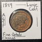 1849 Braided Hair Large Cent Fine Details A6TF