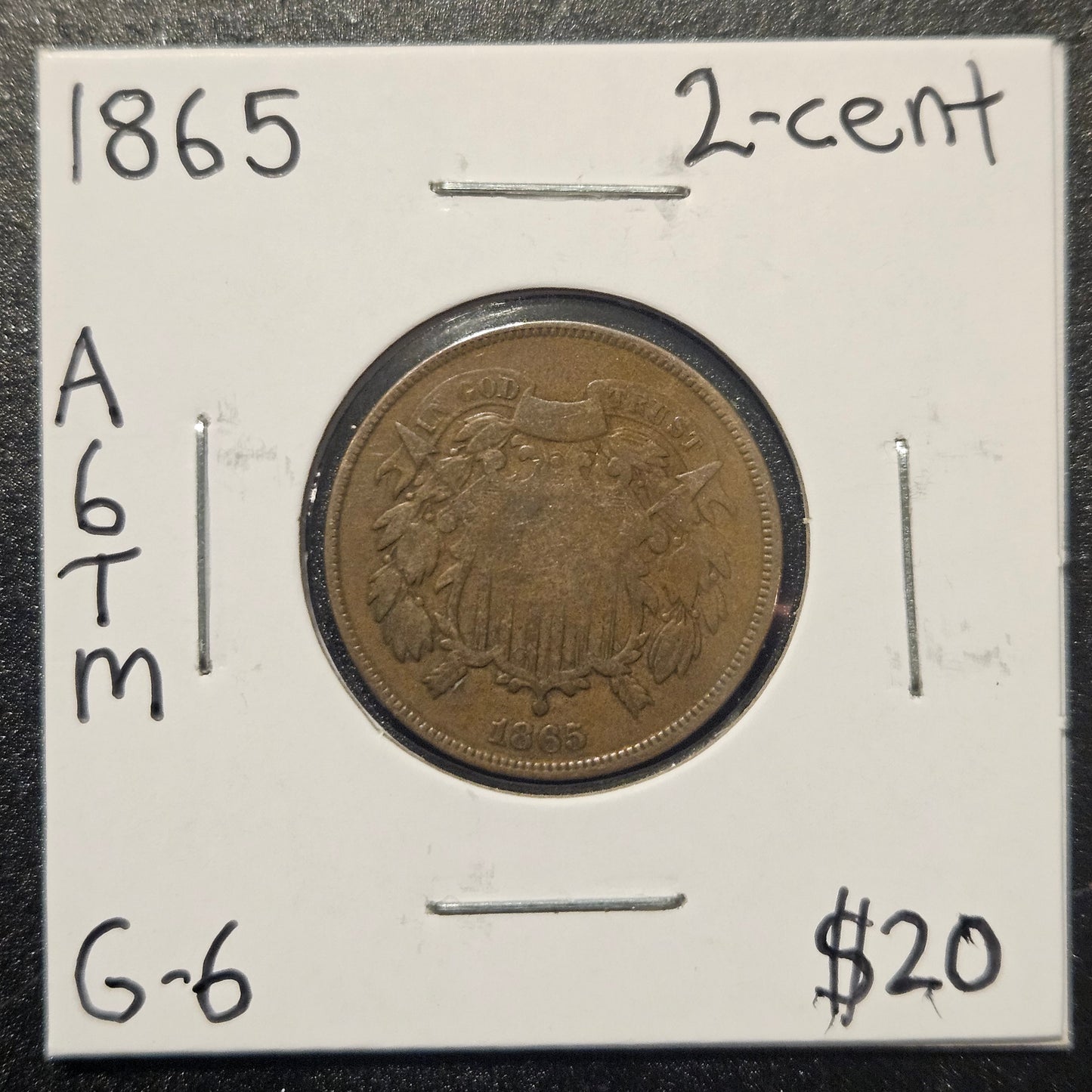 1865 2-Cent Piece Good A6TM