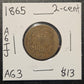 1865 2-Cent Piece Almost Good A6JP