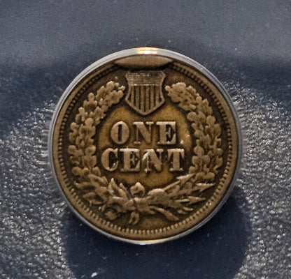 1863 Indian Head Cent Error Major Reverse Die Break CUD ANACS VG10 7809844