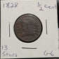 1828 Half Cent 1/2-Cent 13 Stars G-6 531.6-A