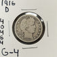 1916 D Barber Quarter - Good ( 40464 )