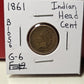 1861 Indian Head Cent Good B1056