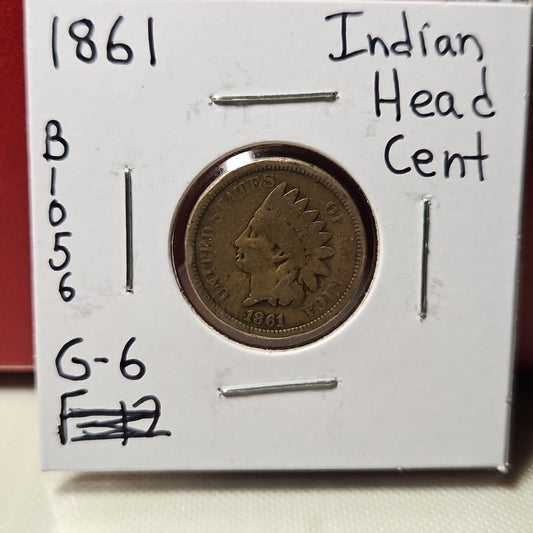1861 Indian Head Cent Good B1056