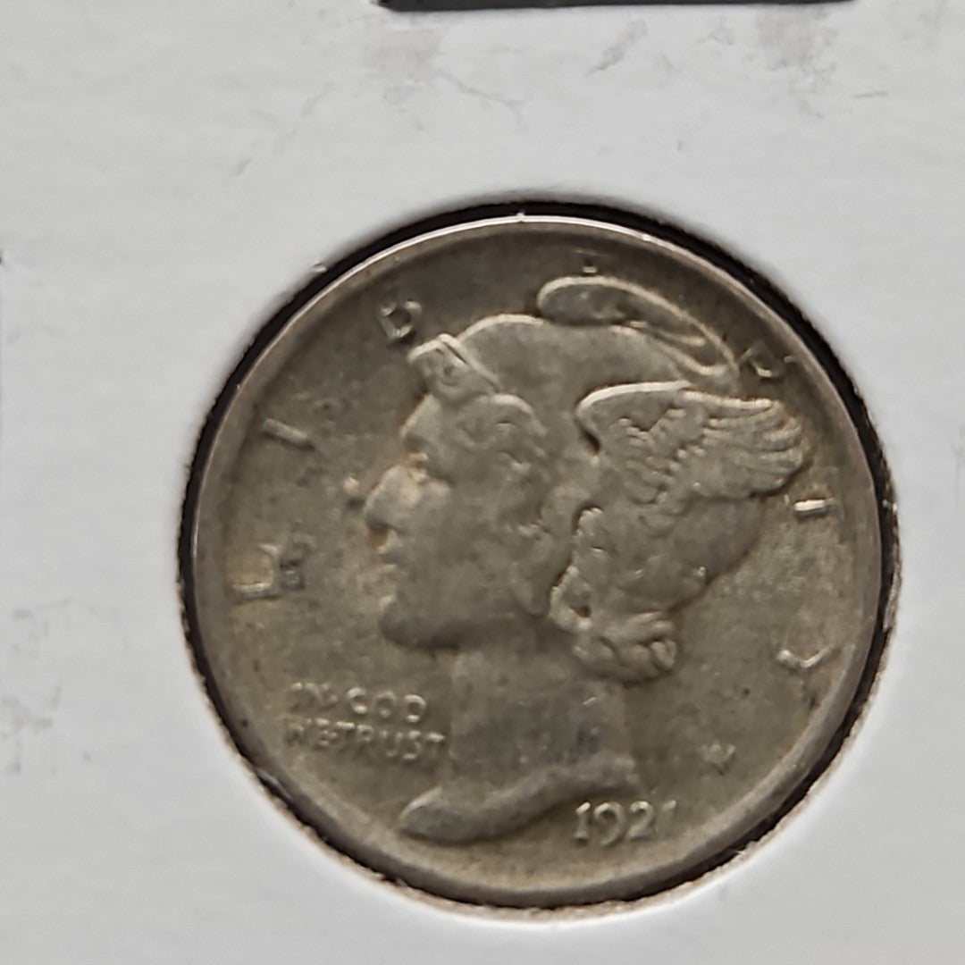 1921 Mercury Dime KEY DATE Extra Fine B1045