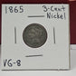 1865 3-Cent Piece Nickel Three Cent Very Good B1052