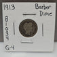 1913 Barber Dime Good B1034