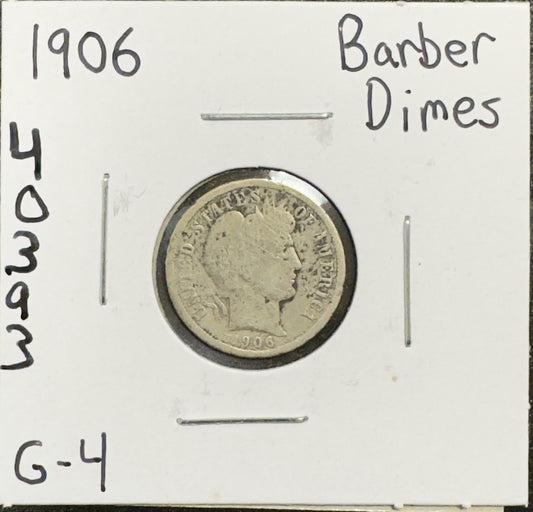 1906 Barber Dime - Good ( 40393 )